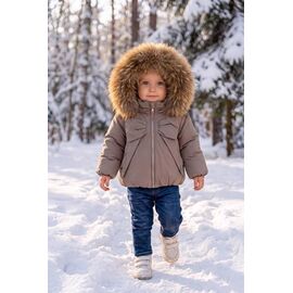 Фотография Курка детская зимняя на девочку RT13 beige р.80-104 "Delfinka" недорого оптом от прямого поставщика