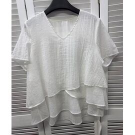 Фотография Блузка женская летняя 8195 white р.M-L "Karon" недорого оптом от прямого поставщика