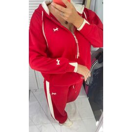 Фотография Костюм спортивный женский тёплый 2622 red р.S-L "Karon" недорого оптом от прямого поставщика