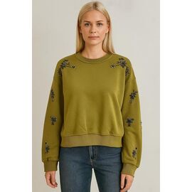 Фотография Свитер женский 5787 olive р.S-L "Karon" недорого оптом от прямого поставщика