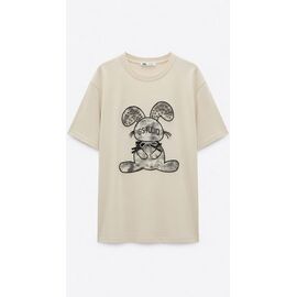 футболка жіноча 98357 beige р.S-L "Karon" недорого оптом від прямого постачальника
