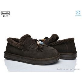 Туфлі жіночі стильні Зима 2625 brown (6 пар р.36-40) "PLPS-Nanachka" недорого оптом від прямого постачальника