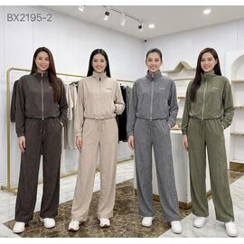 Фотография Костюм спортивный женский тёплый BX2195-2 grey р.S-L "Dorimodes" недорого оптом от прямого поставщика