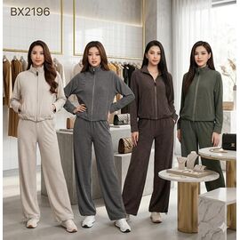 Фотография Костюм спортивный женский тёплый BX2196 khaki р.S-L "Dorimodes" недорого оптом от прямого поставщика