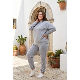 Фотография Костюм спортивный женский тёплый 115-1023 l.grey р.S-XL "VICTORY" недорого оптом от прямого поставщика