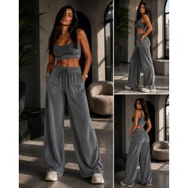 Штани спортивні жіночі 103 grey р.2XL-6XL "BONJOUR" недорого оптом від прямого постачальника