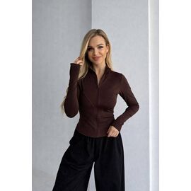 Фотография Кофта женская 1697 brown р.42-48 "BONJOUR" недорого оптом от прямого поставщика