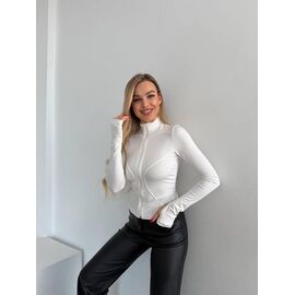 Фотография Кофта женская 1697 white р.42-48 "BONJOUR" недорого оптом от прямого поставщика