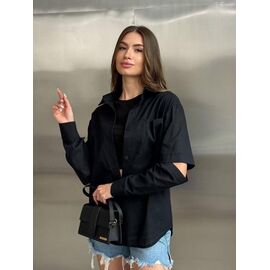 Фотография Рубашка женская 2454 black р.42-48 "BONJOUR" недорого оптом от прямого поставщика