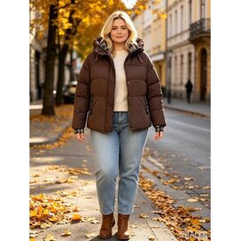 Фотография Куртка женская зимняя 6012 brown р.46-54 "Jacket" недорого оптом от прямого поставщика