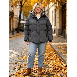 Фотография Куртка женская зимняя 6012 grey р.46-54 "Jacket" недорого оптом от прямого поставщика