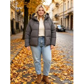 Фотография Куртка женская зимняя 6019 grey р.46-54 "Jacket" недорого оптом от прямого поставщика