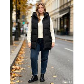 Фотография Жилетка женская 6921 black р.60-68 "Jacket" недорого оптом от прямого поставщика