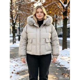 Фотография Куртка женская зимняя 7029 grey р.46-54 "Jacket" недорого оптом от прямого поставщика