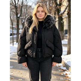 Фотография Куртка женская зимняя 7099 black р.46-54 "Jacket" недорого оптом от прямого поставщика