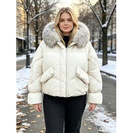 Куртка жіноча зимова 7099 l.beige р.46-54 "Jacket" недорого оптом від прямого постачальника