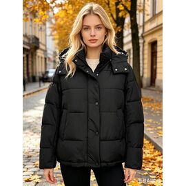 Куртка жіноча зимова 7181 black р.46-54 "Jacket" недорого оптом від прямого постачальника