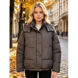 Куртка жіноча зимова 7181 brown р.46-54 "Jacket" недорого оптом від прямого постачальника