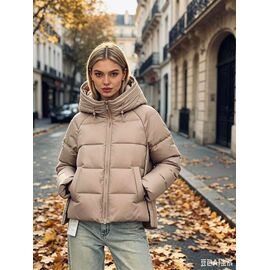 Куртка жіноча зимова 7223 beige р.46-54 "Jacket" недорого оптом від прямого постачальника