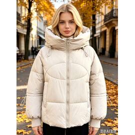 Куртка жіноча зимова 7230 l.beige р.44-52 "Jacket" недорого оптом від прямого постачальника