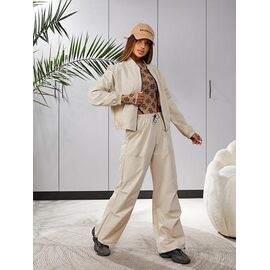 Фотография Костюм спортивный женский тёплый 703 beige р.S-XL "Deliv" недорого оптом от прямого поставщика