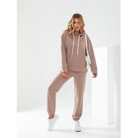 Фотография Костюм спортивный женский тёплый 801 beige р.S-L "Deliv" недорого оптом от прямого поставщика