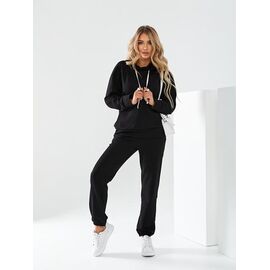 Фотография Костюм спортивный женский тёплый 801 black р.S-L "Deliv" недорого оптом от прямого поставщика