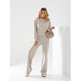 Фотография Костюм спортивный женский тёплый 802 l.beige р.S-L "Deliv" недорого оптом от прямого поставщика