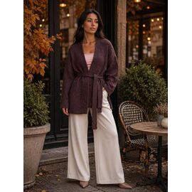 Фотография Кардиган женский 902 brown р.S-XL "Deliv" недорого оптом от прямого поставщика