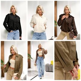 Фотография Куртка женская демисезонная DV35 beige р.S-L "Deliv" недорого оптом от прямого поставщика