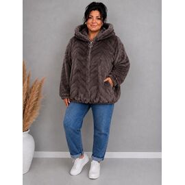 Фотография Куртка женская зимняя F831 brown р.50-54 "Elena&Vika" недорого оптом от прямого поставщика