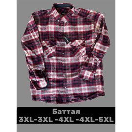Фотография Рубашка мужская 8261 wine р.3XL-5XL "ROLADA" недорого оптом от прямого поставщика