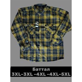 Фотография Рубашка мужская 8263 yellow р.3XL-5XL "ROLADA" недорого оптом от прямого поставщика