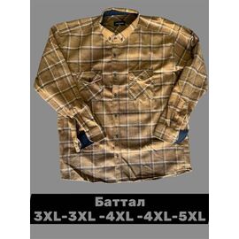 Фотография Рубашка мужская 8265 beige р.3XL-5XL "ROLADA" недорого оптом от прямого поставщика