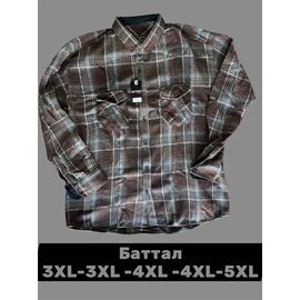 Фотография Рубашка мужская 8266 brown р.3XL-5XL "ROLADA" недорого оптом от прямого поставщика