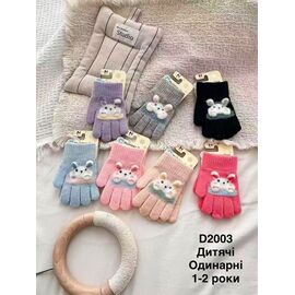 Рукавички дитячі унісекс D2003 mix р.1-2 "Descarrilado" недорого оптом від прямого постачальника