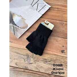 Рукавички жіночі утеплені D3006 black р.M "Descarrilado" недорого оптом від прямого постачальника