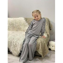 Фотография Костюм детский спортивный на девочку 592 grey р.110-134 "Kosmy" недорого оптом от прямого поставщика