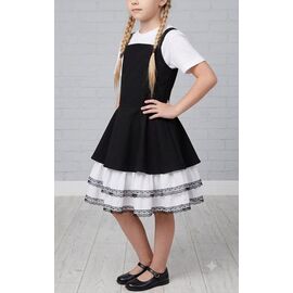 Комплект дитячий на дівчинку 419 black-white р.116-134 "Kosmy" недорого оптом від прямого постачальника