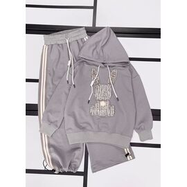 Фотография Костюм детский спортивный на девочку 398 l.grey р.128-152 "Kosmy" недорого оптом от прямого поставщика