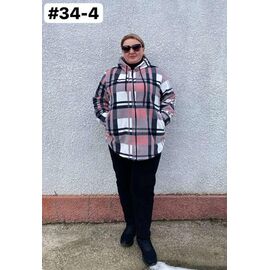 Фотография Рубашка женская 34-4 grey р.54-60 "ZLATA" недорого оптом от прямого поставщика