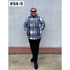Фотография Рубашка женская 34-5 grey р.54-60 "ZLATA" недорого оптом от прямого поставщика