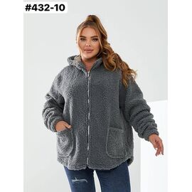Фотография Куртка женская демисезонная 432-10 grey р.50-60 "ZLATA" недорого оптом от прямого поставщика