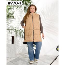 Фотография Жилетка женская 778-1 beige р.50-60 "ZLATA" недорого оптом от прямого поставщика