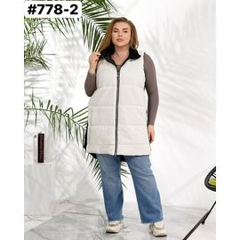 Фотография Жилетка женская 778-2 grey р.50-60 "ZLATA" недорого оптом от прямого поставщика