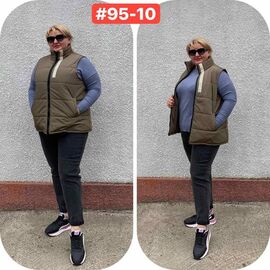 Фотография Жилетка женская 95-10 khaki р.52-62 "ZLATA" недорого оптом от прямого поставщика