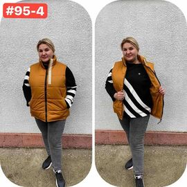 Фотография Жилетка женская 95-4 beige р.52-62 "ZLATA" недорого оптом от прямого поставщика