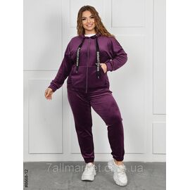 Спортивний костюм жіночий на блискавці велюр батал 54(XXL), 56(3XL), 58(4XL), 60(5XL) (7кв) "NOWEMBER"
