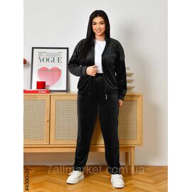 Спортивний костюм жіночий велюр на блискавці напівбатал 48(L), 50(XL), 52(2XL) (5кв) "NOWEMBER"