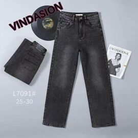 Фотография Джинсы женские 7091 grey р.25-30 "Vindassion" недорого оптом от прямого поставщика